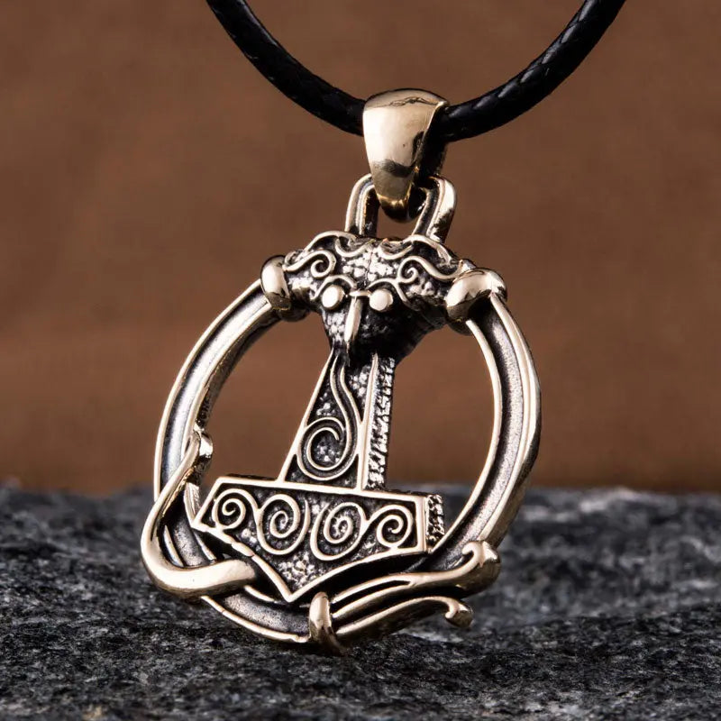 COLLIER VIKING MJOLNIR (BRONZE MASSIF) - Viking Héritage