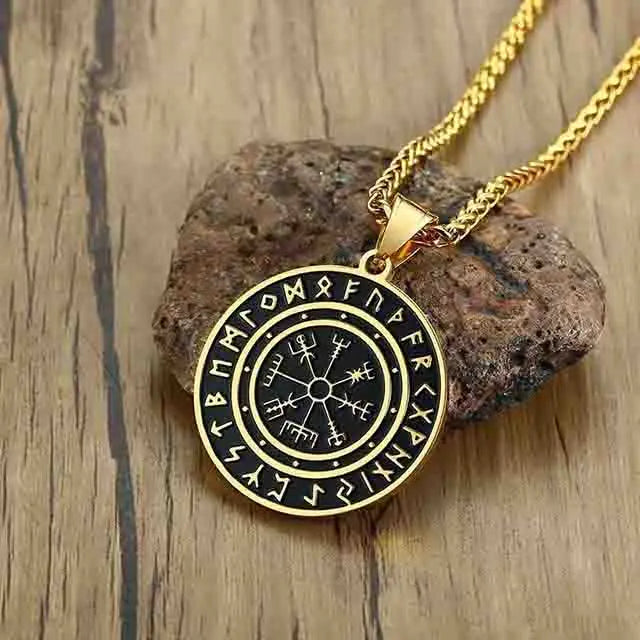 COLLIER VIKING RUNE VEGVISIR - Viking Héritage