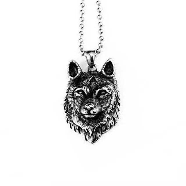 COLLIER VIKING TÊTE DE GERI - Viking Héritage