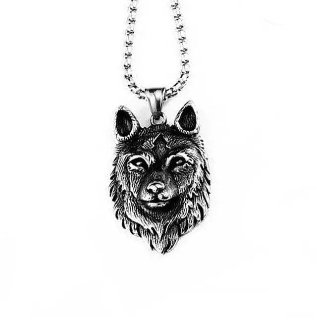COLLIER VIKING TÊTE DE GERI - Viking Héritage