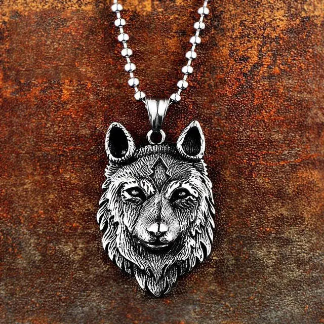 COLLIER VIKING TÊTE DE GERI - Viking Héritage