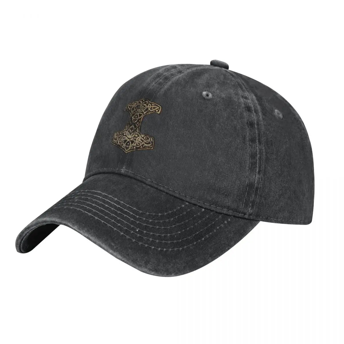 Casquette Viking avec Marteau de Thor noire