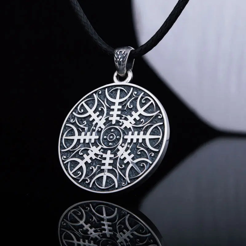 Collier Aegishjalmur (Argent Massif) - Viking Héritage