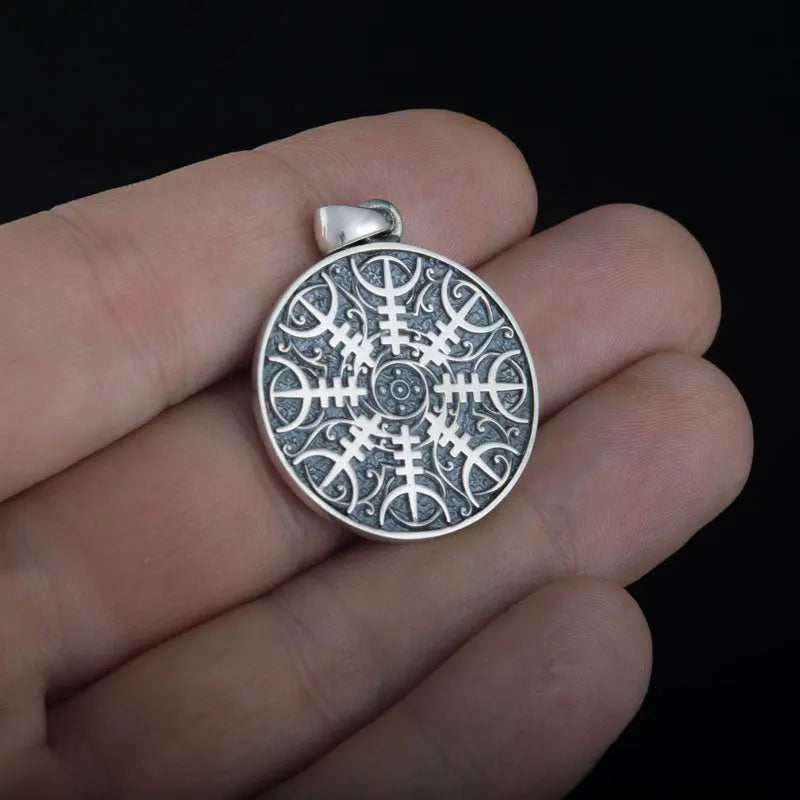 Collier Aegishjalmur (Argent Massif) - Viking Héritage