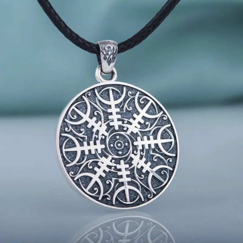 Collier Aegishjalmur (Argent Massif) - Viking Héritage