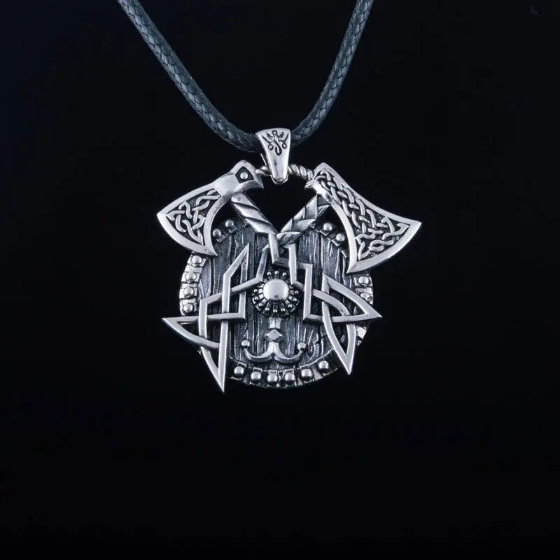 Collier Bouclier Viking (Argent Massif) - Viking Héritage