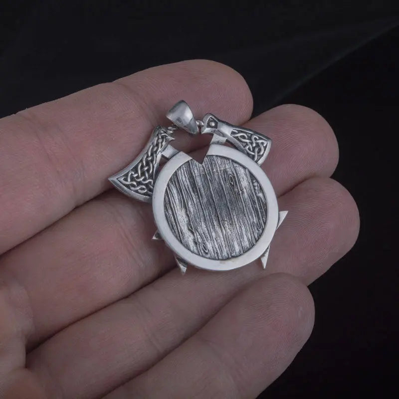 Collier Bouclier Viking (Argent Massif) - Viking Héritage