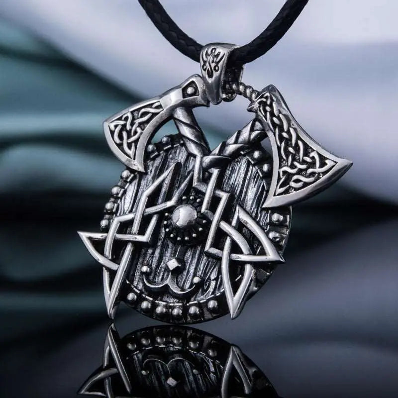Collier Bouclier Viking (Argent Massif) - Viking Héritage
