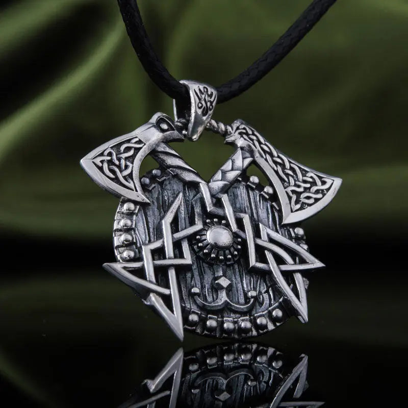 Collier Bouclier Viking (Argent Massif) - Viking Héritage
