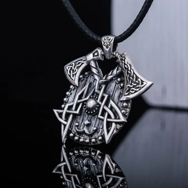 Collier Bouclier Viking (Argent Massif) - Viking Héritage