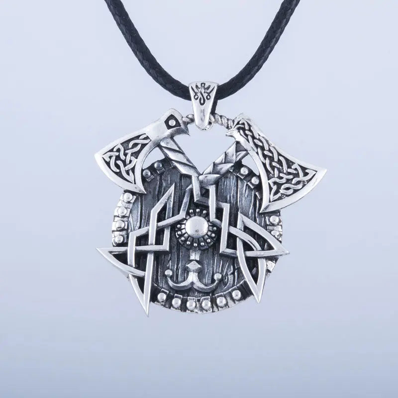 Collier Bouclier Viking (Argent Massif) - Viking Héritage