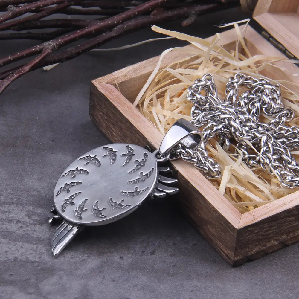 Collier Corbeau Hugin - Viking Héritage
