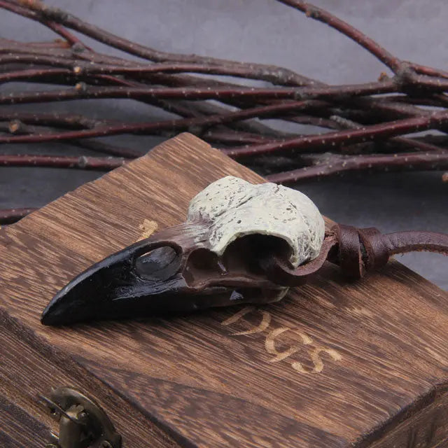 Collier Crâne de Corbeau - Viking Héritage
