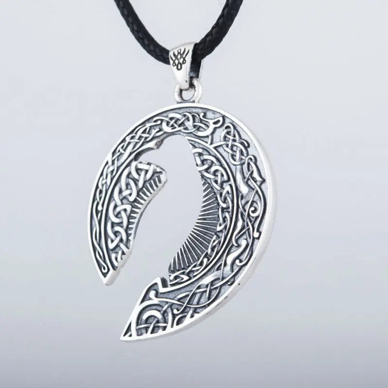 Collier Hugin (Argent) - Viking Héritage