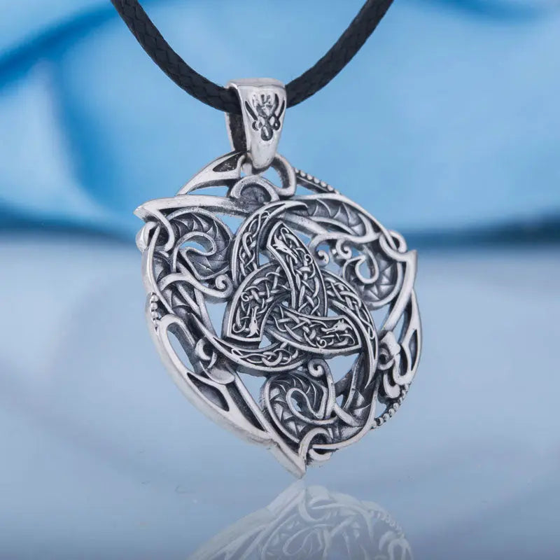 Collier Triple Corne d'Odin (Argent Massif) - Viking Héritage