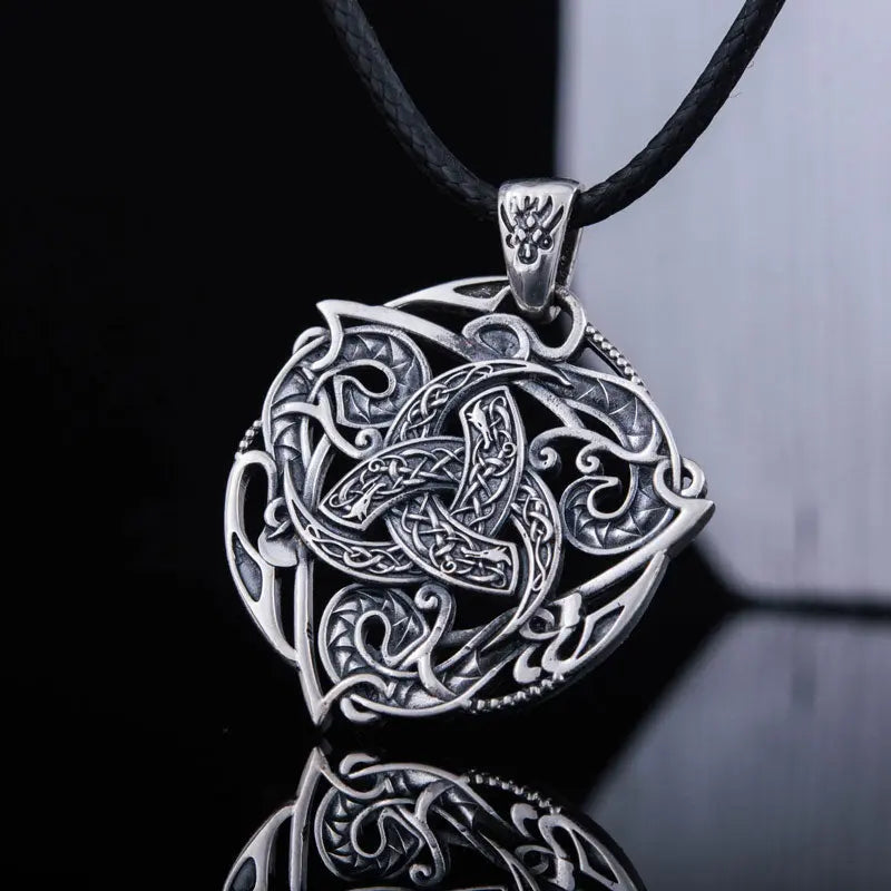 Collier Triple Corne d'Odin (Argent Massif) - Viking Héritage