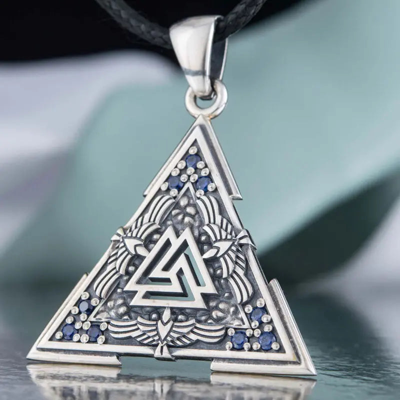 Collier Valknut (Argent Massif) - Viking Héritage