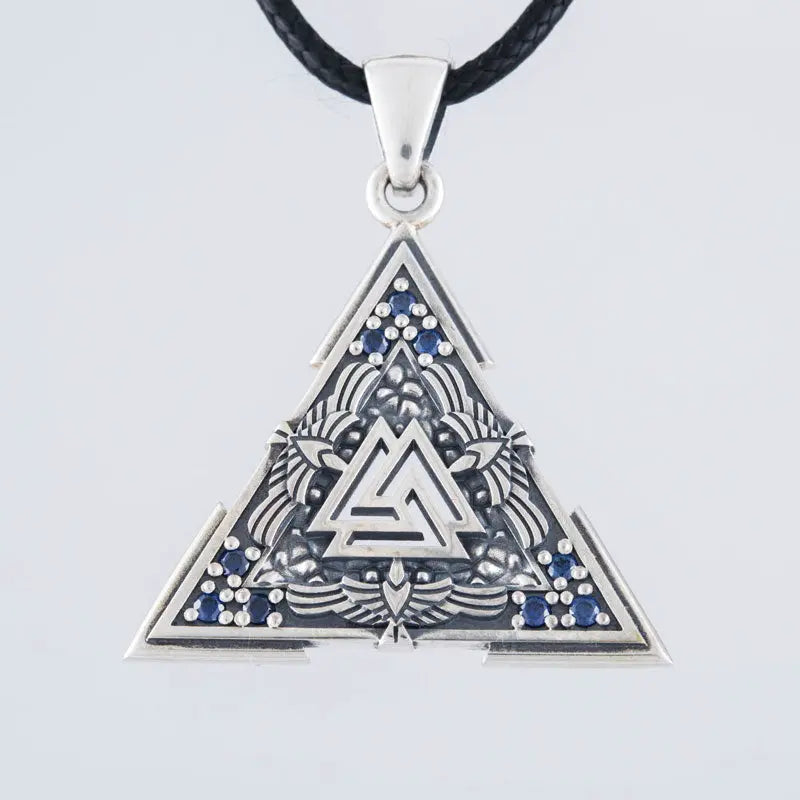 Collier Valknut (Argent Massif) - Viking Héritage