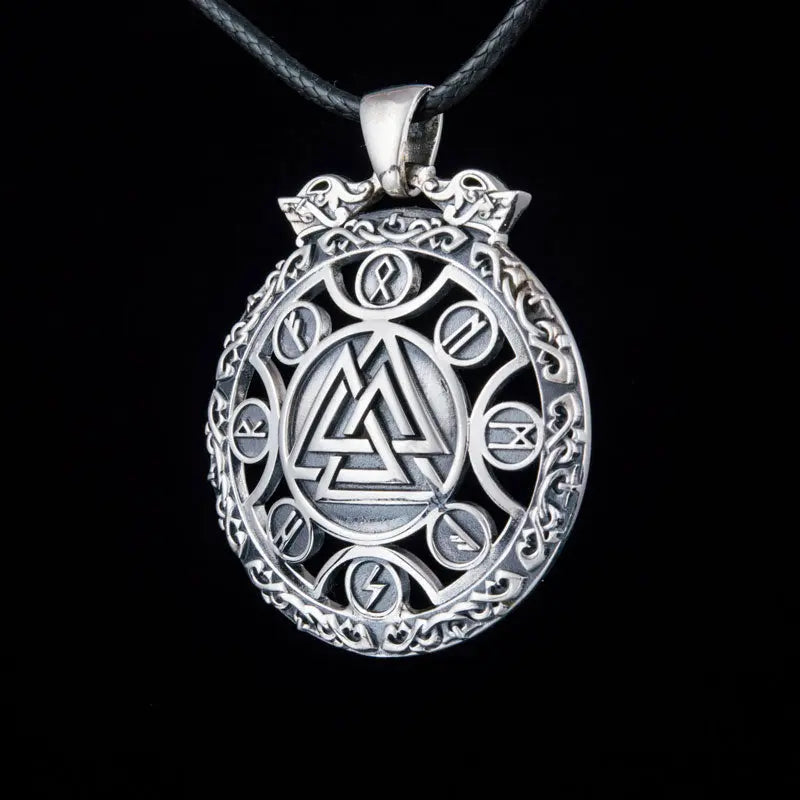 Collier Valknut (Argent Massif) - Viking Héritage