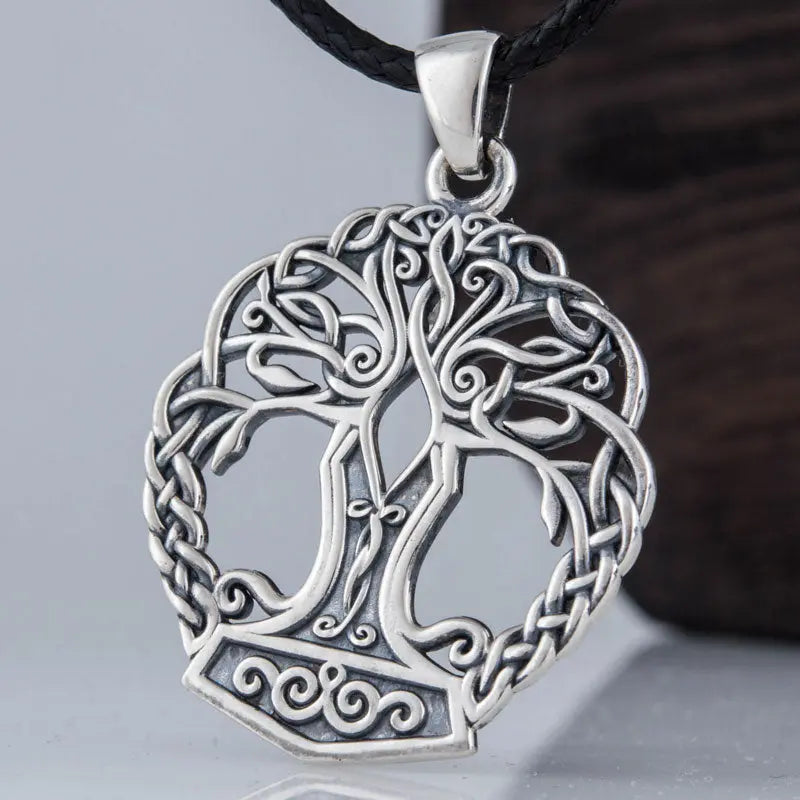 Collier Yggdrasil (Argent Massif) - Viking Héritage