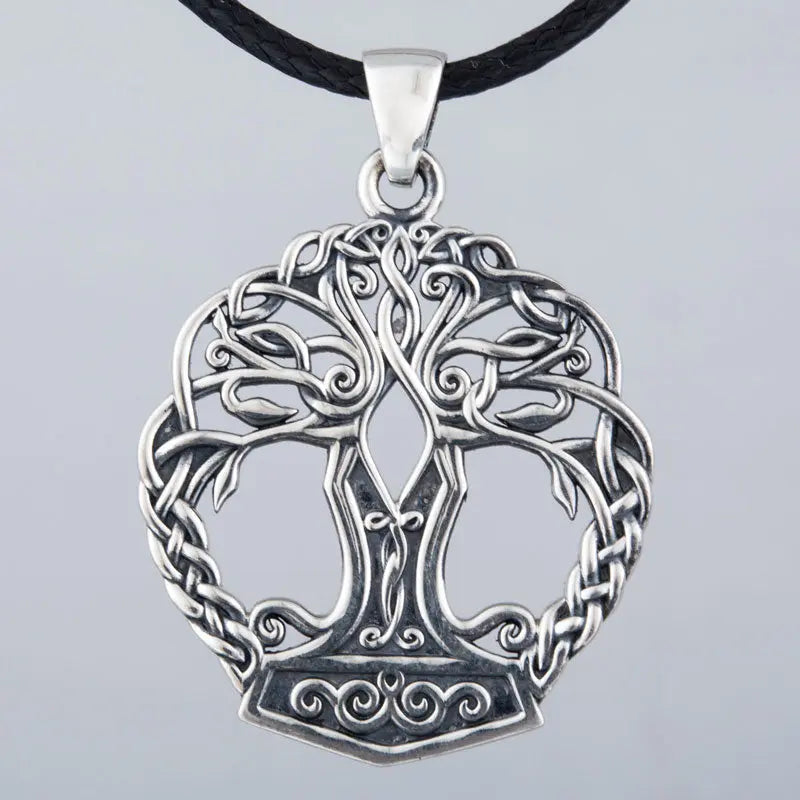 Collier Yggdrasil (Argent Massif) - Viking Héritage