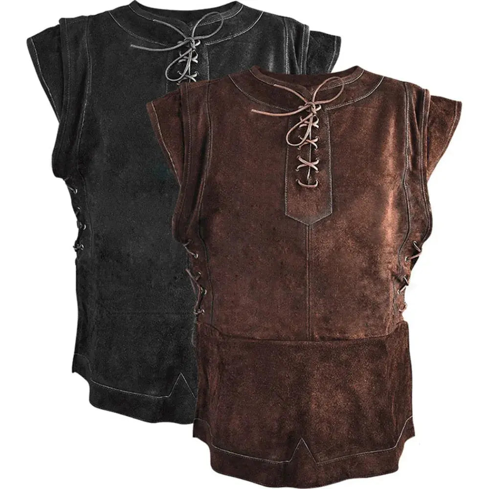 Costume Archer Médiéval en Daim pour Homme - GlaViline Viking Héritage