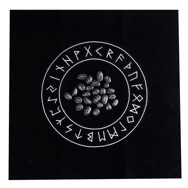 Ensemble de 25 Pierres Runiques Viking Gravées - Viking Héritage