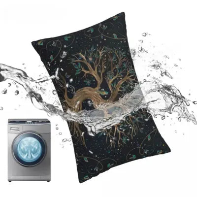 Housse de Coussin Arbre de Vie Yggdrasil - Viking Héritage