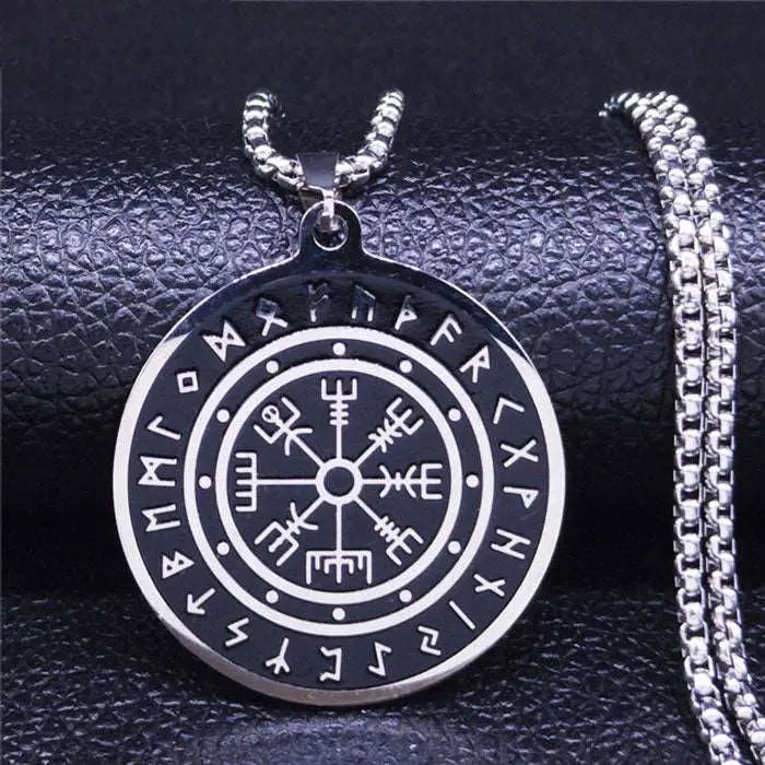 PENDENTIF BOUSSOLE VEGVISIR - Viking Héritage