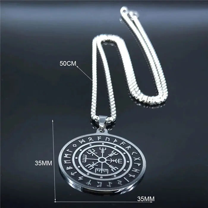 PENDENTIF BOUSSOLE VEGVISIR - Viking Héritage