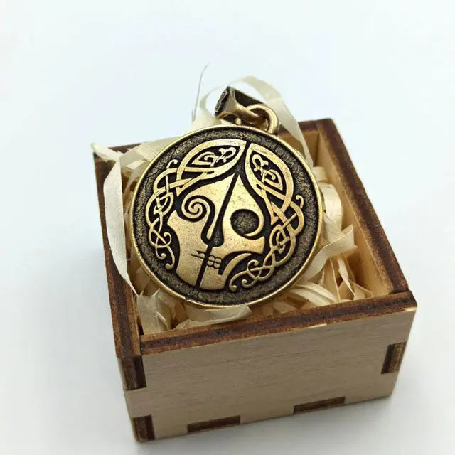 Pendentif Hel en Bronze Massif - Viking Héritage