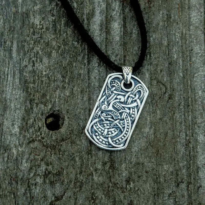 Pendentif Ornement Viking Artisanal (Argent) - Viking Héritage