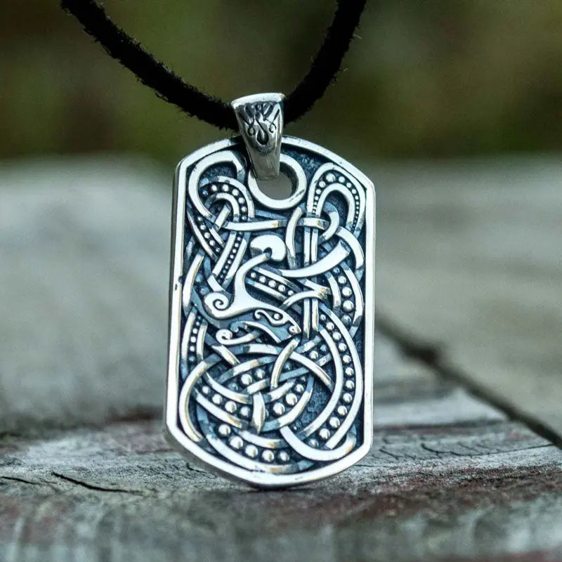 Pendentif Ornement Viking Artisanal (Argent) - Viking Héritage