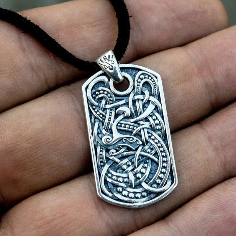 Pendentif Ornement Viking Artisanal (Argent) - Viking Héritage