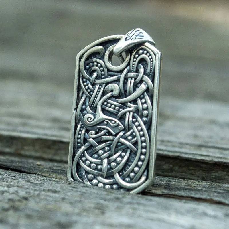 Pendentif Ornement Viking Artisanal (Argent) - Viking Héritage