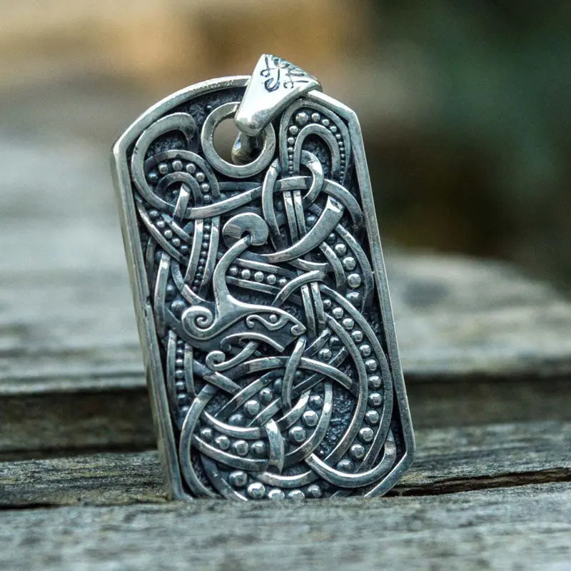 Pendentif Ornement Viking Artisanal (Argent) - Viking Héritage