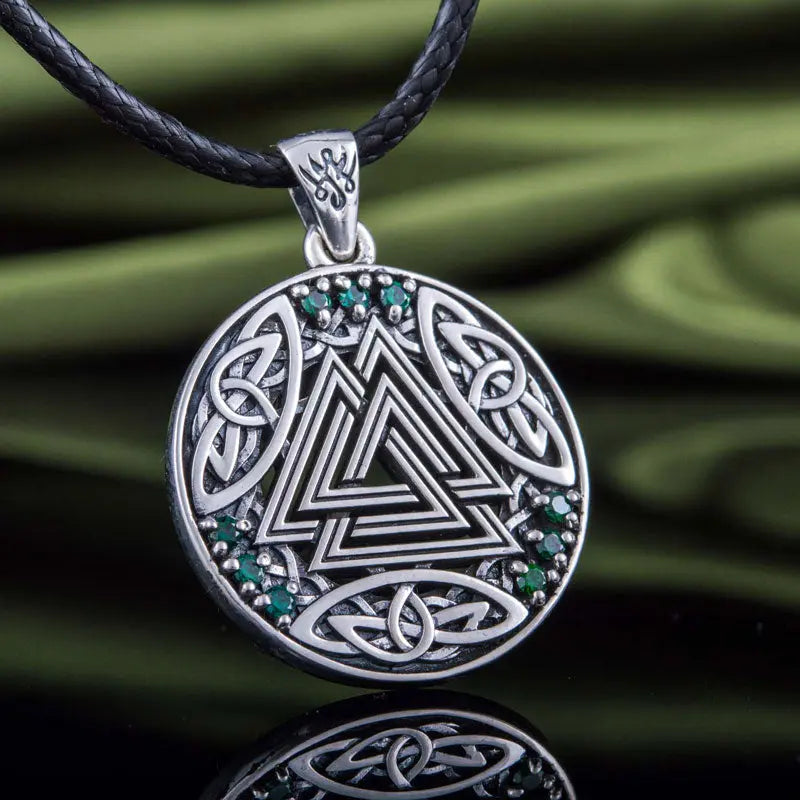 Pendentif Valknut (Argent Massif) - Viking Héritage