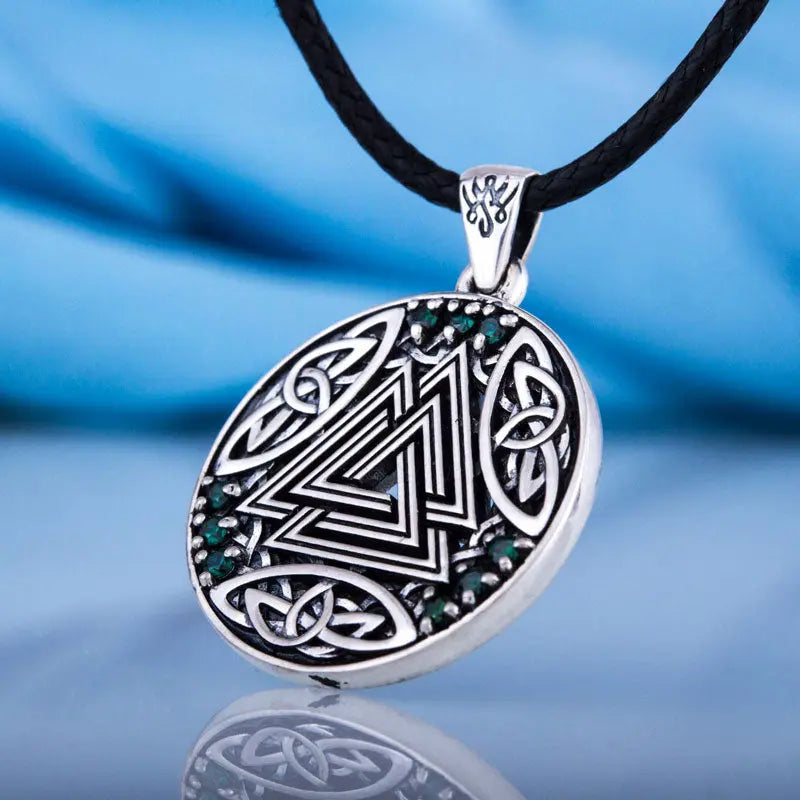 Pendentif Valknut (Argent Massif) - Viking Héritage