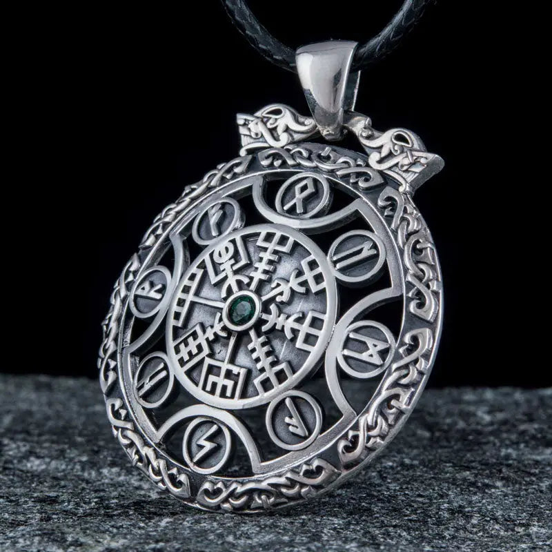 Pendentif Vegvisir (Argent Massif) - Viking Héritage