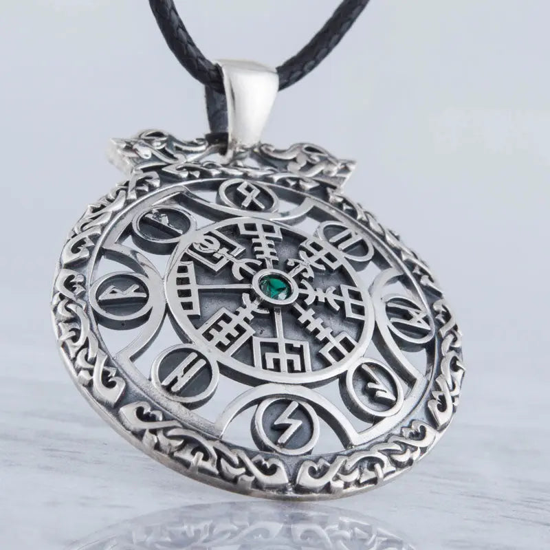 Pendentif Vegvisir (Argent Massif) - Viking Héritage