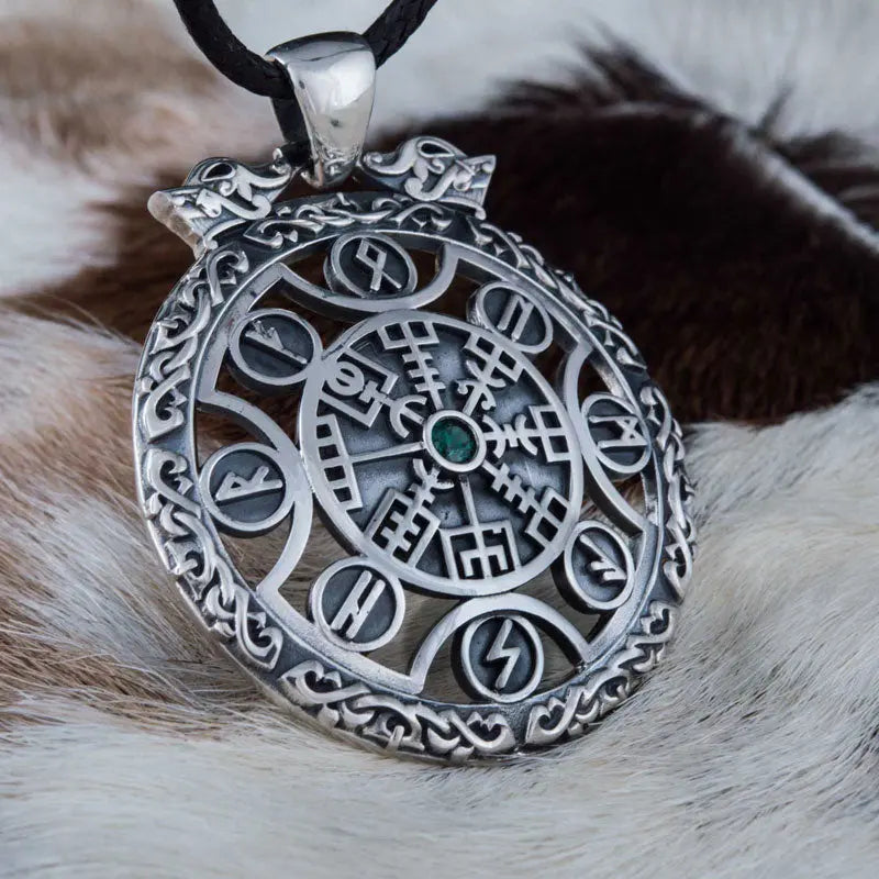 Pendentif Vegvisir (Argent Massif) - Viking Héritage