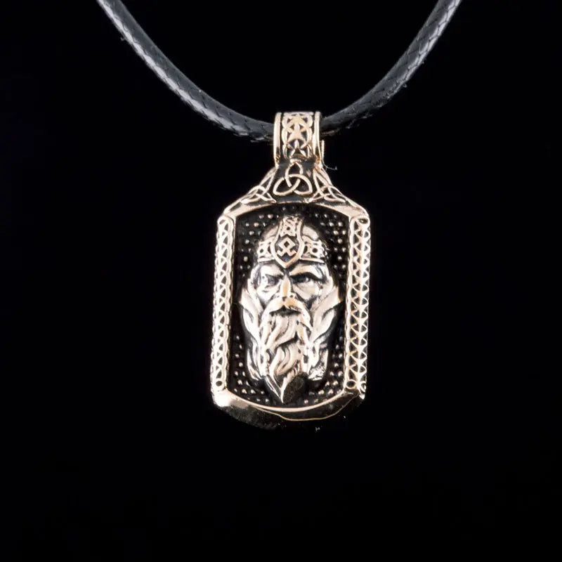 Pendentif Viking Odin (Bronze massif) - Viking Héritage