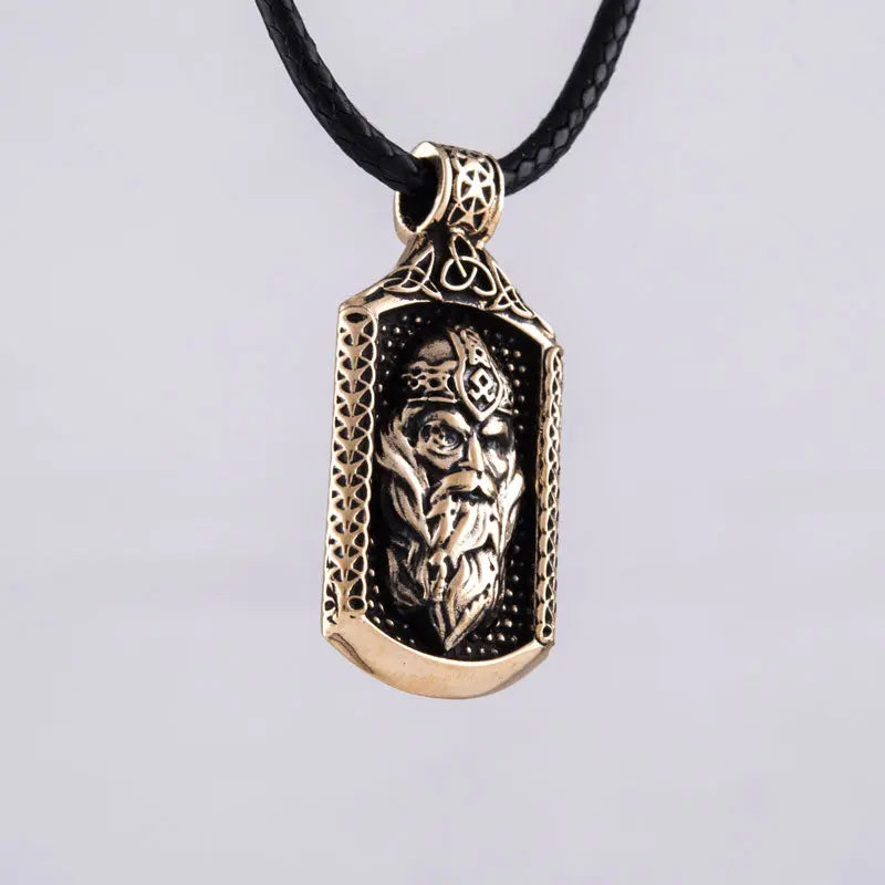 Pendentif Viking Odin (Bronze massif) - Viking Héritage