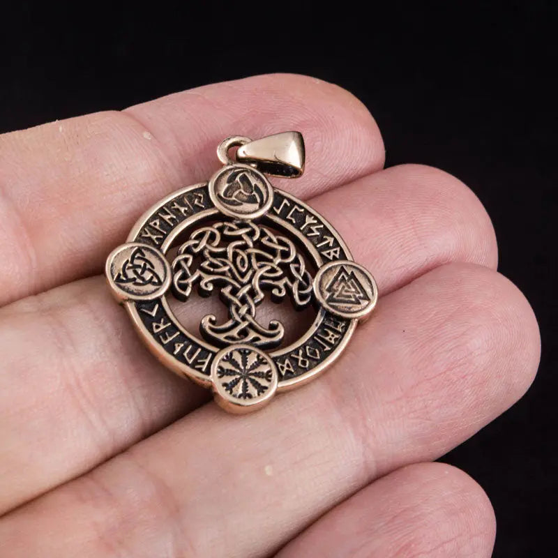 Pendentif Yggdrasil (Bronze Massif) - Viking Héritage