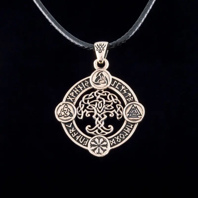 Pendentif Yggdrasil (Bronze Massif) - Viking Héritage