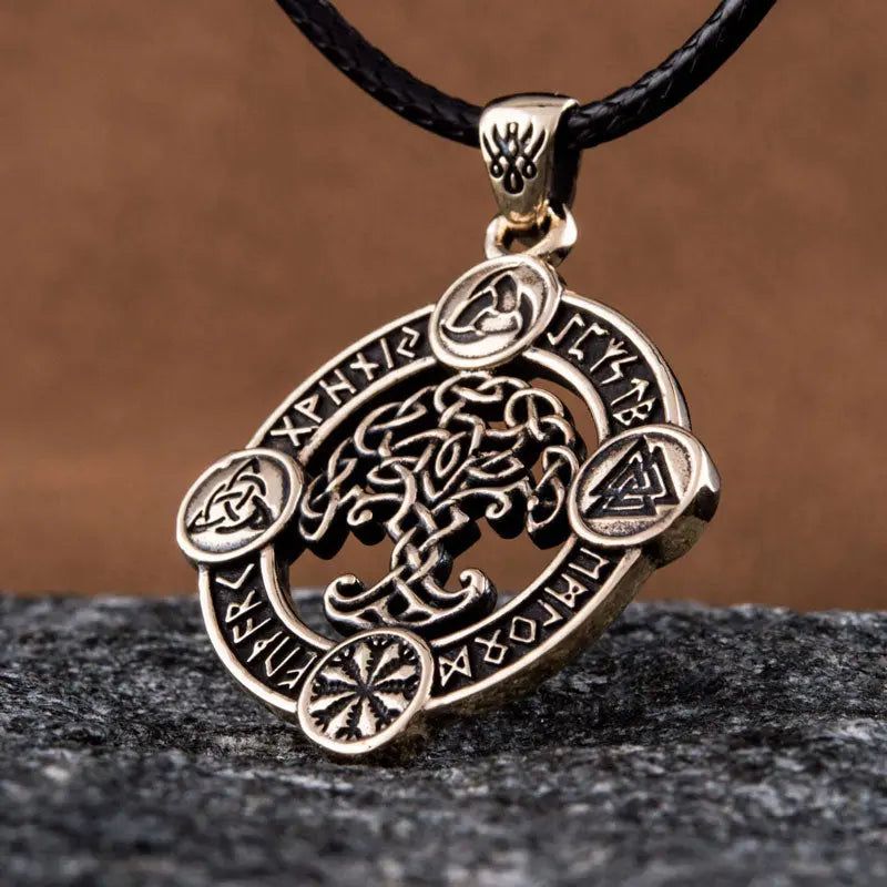 Pendentif Yggdrasil (Bronze Massif) - Viking Héritage