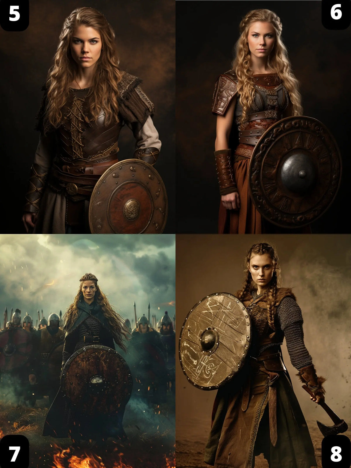 Portrait Personnalisé - Femme Viking - Viking Héritage