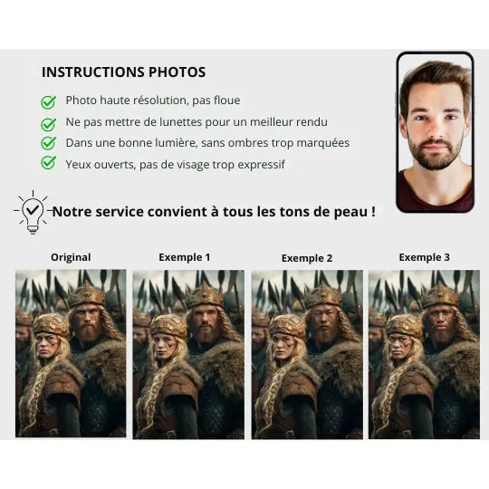 Portrait Personnalisé - Femme Viking - Viking Héritage