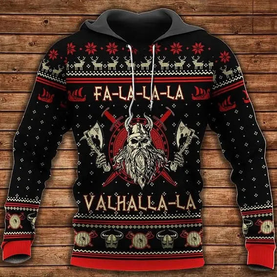 Pull de Noël moche Viking Valhalla - Viking Héritage