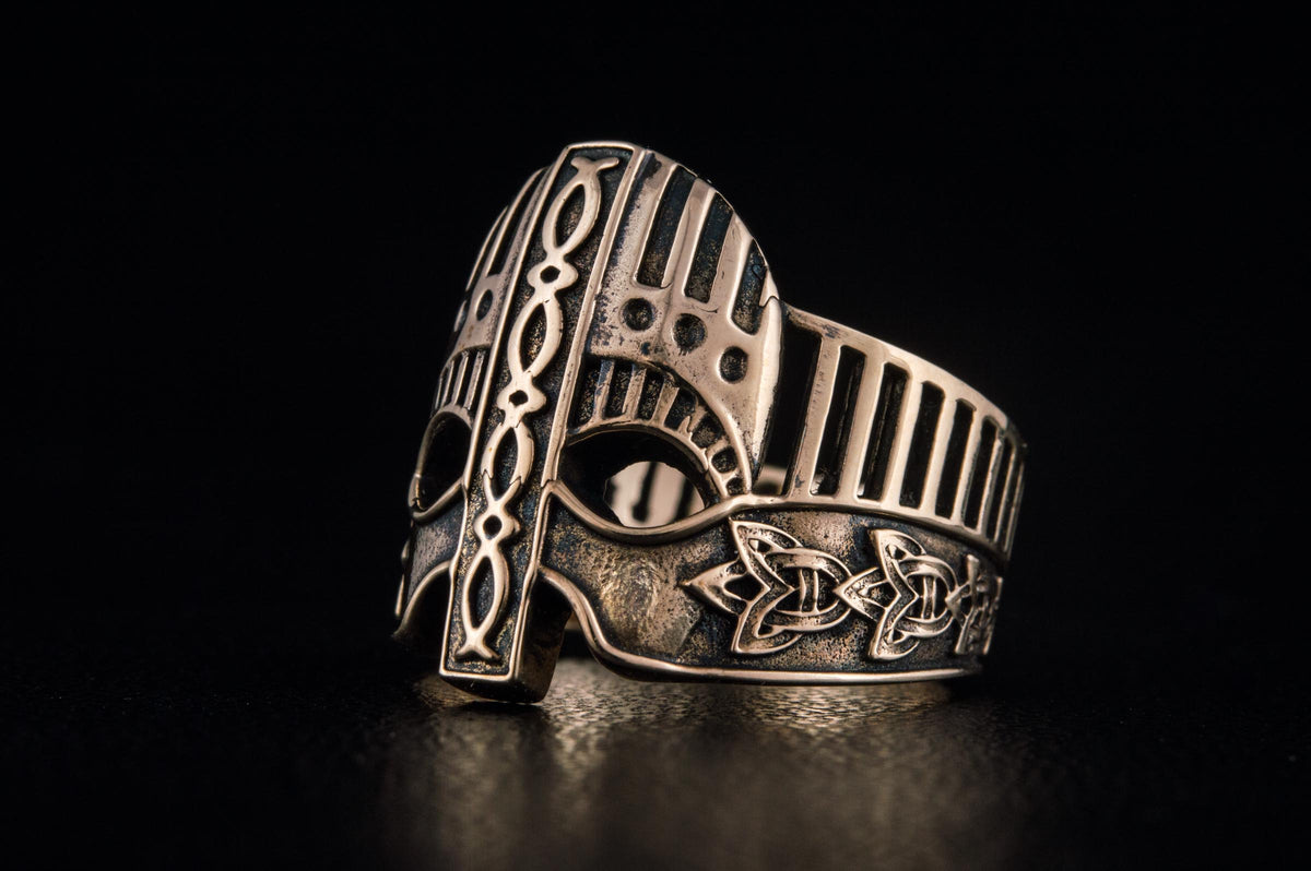 Bague Casque et Ornement Bjorn — Bronze